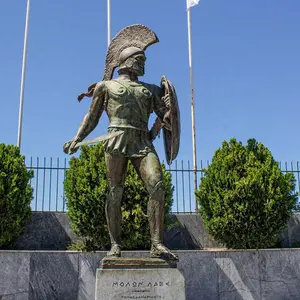 Statues d'armure de chevalier en bronze et laiton, art métallique antique grandeur nature, soldat romain - Product Image 1