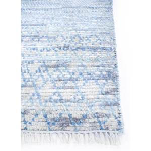 Tapis en laine noués à la main Kairos Blue, motif abstrait 3D, tapis de salon rectangulaire, modèle puzzle pour couloir, pour usage domestique SKWL-253 - Product Image 4