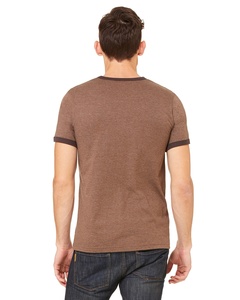 3055C ผ้าแคนวาสผู้ชาย OEM เสื้อยืดริงเกอร์แขนสั้นผ้าเจอร์ซีย์สำหรับผู้ชายเสื้อผ้าลำลองเสื้อยืดริงเกอร์แขนสั้น - Product Image 3