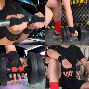 Poignée de gymnastique vente en gros personnalisée en cuir trou Plam protecteur entraîneur tirer vers le haut en cuir PU poignées haltérophilie - Product Image 6