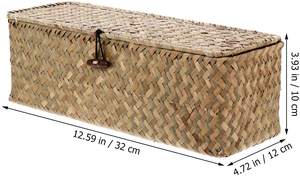 Wholesale Price Seagrass Divider Box Organizer <b>Baskets</b> 3-Tier Minimalist Design <b>Cutlery</b> Storage <b>Basket</b> for Home Hotel Restaurant - Product Image 6