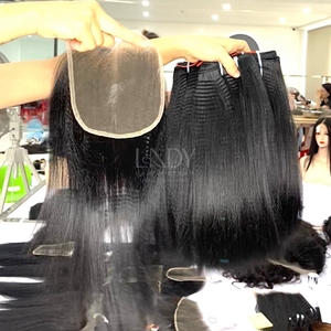 Extensiones de Cabello Liso Yaki al Por Mayor, Trama de Cabello y Cierre de Encaje, Material de Cabello Vietnamita 100% Sin Procesar - Product Image 4