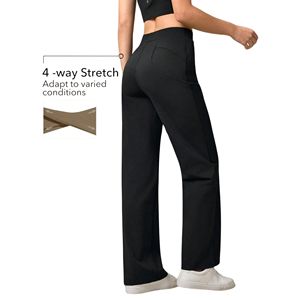 Pantalon de survêtement taille haute pour homme et femme, survêtement essentiel pour le streetwear, entraînement en plein air, fitness, pantalon plat confortable à l'avant - Product Image 4