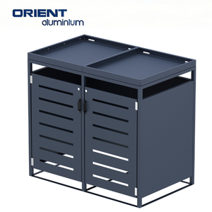 Enceinte de stockage de déchets en métal durable <span class=keywords><strong>pour</strong></span> l'extérieur, 3 ensembles, grand garage, <span class=keywords><strong>abri</strong></span> <span class=keywords><strong>pour</strong></span> le recyclage - Product Image 5