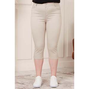 Pantalons capri en coton grande taille - Product Image 1