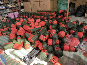 Boule de rotin de haute qualité faite à la main pour décor naturel, boule de rotin pour ornements d'arbre, touche de gland en rotin et breloque de chaussette en rotin - Product Image 6