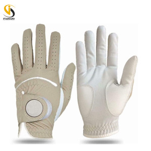 OEM servicio personalizado transpirable Cabretta cuero guantes de golf colores sólidos correa ajustable guantes de Golf por estándar internacional - Product Image 4