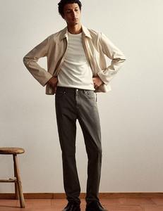 Pantalons chino en twill de coton slim fit pour homme, respirants, longueur régulière, taille élastique, personnalisables, pantalons de marque tendance, vente en gros - Product Image 2