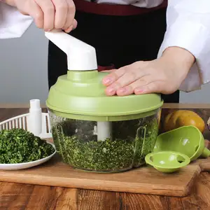 Pemotong Baja Tahan Karat Trendi, Pemotong Sayur Profesional Kelas Makanan Jepang Tangan Mini Harga Bagus Blender Bawang Makanan Pemotong Manual