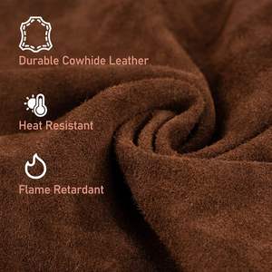Delantal Industrial de alta calidad para trabajos pesados, lona de cuero para soldadura, ropa de seguridad a prueba de fuego y agua, cuero de vaca dividido, 2024 - Product Image 3