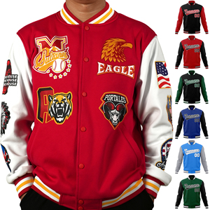 เสื้อแจ็กเก็ต18-ออกแบบได้ตามต้องการแขนเสื้อหนังขนสัตว์ปักด้วยกำมะหยี่สำหรับทุกเพศเสื้อแจ็คเก็ตวิทยาลัย - Product Image 4