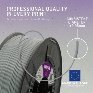 เส้นพลาสติกสำหรับเครื่องพิมพ์สามมิติ WINKLE Cement PLA HD แบบมีผิวสัมผัส ขนาด 1.75 มม. น้ำหนัก 1 กก. คุณภาพมาตรฐานยุโรป ES ย่อยสลายได้ พิมพ์ง่าย ความแม่นยำสูง 190-230 องศาเซลเซียส - Product Image 3