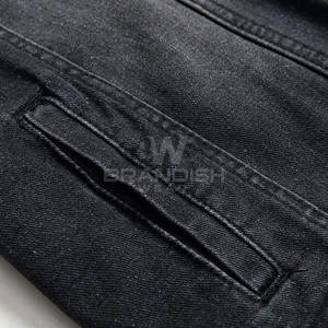 Venta al por mayor logotipo personalizado algodón hecho hombres chaqueta de invierno transpirable uso al aire libre hombres chaqueta vaquera para venta en línea - Product Image 6