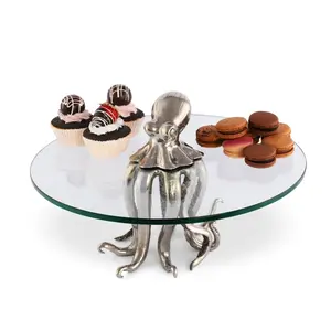 แม่พิมพ์โลหะแบบปรับได้แท่นวางเค้กขอบคริสตัลหรูหราทำด้วยมือสำหรับงานอีเวนต์ในห้องจัดเลี้ยงเค้ก - Product Image 2