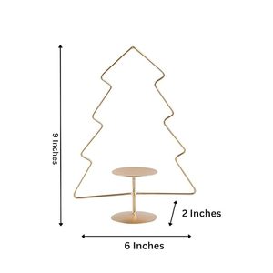 Christmas Tree Design Romantic Wedding Home Golden Metal <b>Candle</b> Stand <b>Candle</b> Holder Set for Decorative <b>Candle</b> <b>Mold</b> - Product Image 4