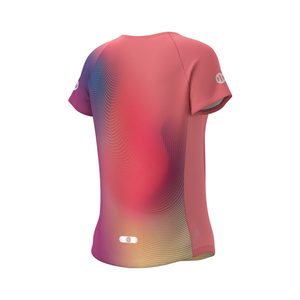 Ladies Lightweight Breathable Fitted Knitted Trail <b>Run</b> T-Shirt with Bow Collar and <b>Animated</b> Logo - Product Image 2