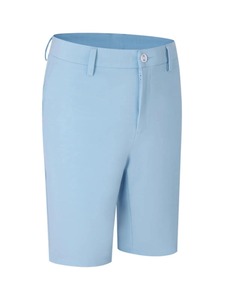 Pantalones cortos de golf elásticos transpirables de secado rápido de cintura media personalizados para hombre para deportes al aire libre de verano diseño de patrón sólido en tela de malla - Product Image 5