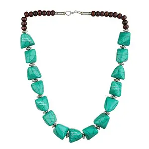 2024 nouveauté bijoux de mode collier de perles de pierre de résine bleu ciel pour femmes et filles à un prix abordable par ZAMZAM IMPEX