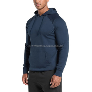 Customized Men's Slim Fit US Size Pullover Hoodie Cotton Polyester <b>Blend</b> Raglan Sleeve Lined Screen Print Solid Autumn 2026 - Product Image 2