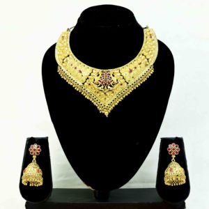 Juego de Joyería de Oro de 14K, 18K y 24K al por Mayor, Juego de Joyería de Diseño Tradicional Chapado en Oro sobre Latón, Collares Cortos de Moda - Product Image 2