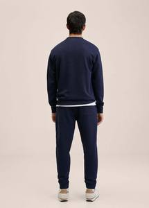 Sweat-shirt à col rond au design minimaliste, noir, unisexe, en coton, pull-over, vêtements de rue vierges pour la vente en gros - Product Image 6