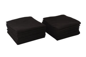 Juego de 6 toallas de baño y cocina ecológicas tejidas de algodón 100% negro con color sólido para niños - Product Image 6