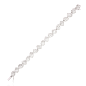 Most Beautiful Mixed Shape Natural Diamond Luxury Wedding Bridal <b>Tennis</b> Bracelet Sparkle Jewelry Real 18K White Gold - Product Image 5