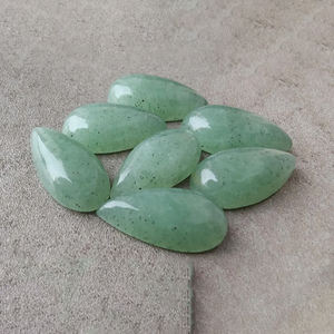 Aventurina natural de calidad AAA +, piedras preciosas en forma de pera grande, Parte posterior plana, forma de lágrima calibrada, cabujón al por mayor - Product Image 5