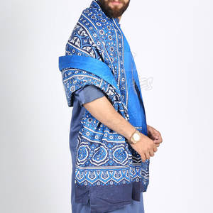 Bufanda Ajrak bordada a mano tradicional, tela de algodón suave, hermosa bufanda Ajrak para ropa de adulto - Product Image 3