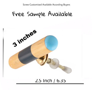 Bouton tubulaire en bois de qualité à l'exportation Beaux boutons de tiroir en résine bleu blanc pour armoire, commode, armoire, cuisine, chambre à coucher - Product Image 3