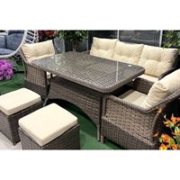 Annapark Florida Ensemble de sièges en rotin café/crème pour le jardin extérieur