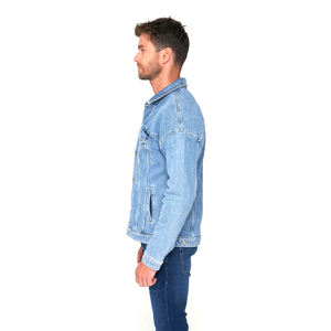 Veste en jean personnalisable de haute qualité pour hommes, style sport décontracté, saison d'hiver, technique lavée pour les vêtements d'extérieur - Product Image 3