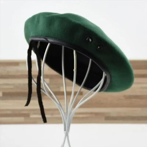 หมวกเบเร่ต์ผ้าฝ้ายสีทึบสำหรับผู้หญิงหมวกเบเร่ต์แฟชั่นเรียบง่าย - Product Image 3