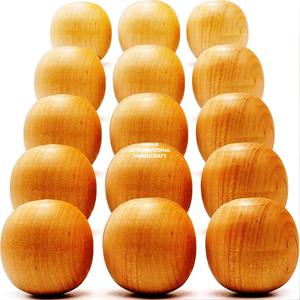 Craft Wood Oval Juego de 15 pulgadas 15 piezas Cuentas de madera Oval Sin terminar Cuentas de madera de colores personalizados en forma y tamaño rápido - Product Image 1