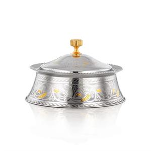 หม้อไฟโลหะพิมพ์ลายสำหรับเสิร์ฟอาหารอุปกรณ์ทำอาหารสุดหรูหม้อไฟแบบอาหรับ - Product Image 1