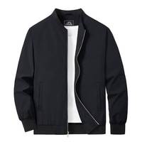 Vestes bomber décontractées unisexes, grandes tailles, légères, coupe-vent, en tissu 100 % polyester enduit, fermeture éclair intégrale, vêtements de sport, vêtements d'extérieur