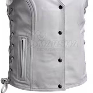 เสื้อกั๊กหนังวัวสำหรับผู้ชายเสื้อกั๊กคอตั้งระบายอากาศได้สำหรับใส่ด้านนอก - Product Image 6