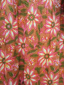 2023 último diseño con estampado Floral indio bohemio nueva tela de Sari de seda vestido largo Maxi botón Natural para mujeres ropa al por mayor - Product Image 3