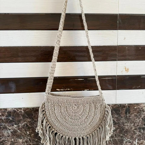 Bolsas ecológicas de algodón natural 100% hechas a medida con asa de cuerda, ligeras pero fuertes para comestibles y salidas a la playa - Product Image 1