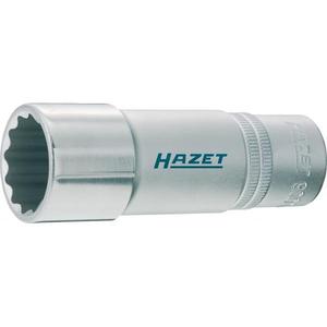 Hazet <b>12</b>-<b>Point</b> Long Square <b>Socket</b> 1/2'' with Traction Profile and Knurling - Product Image 1