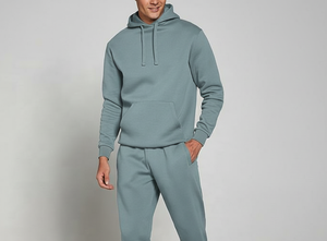 Costume de jogging à capuche personnalisé | Tenue d'hiver 100% coton de haute qualité | Motif solide et option de logo personnalisé - Product Image 3