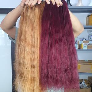 Venta al por mayor de cabello GUGU HAIR 100% Remy vietnamita, paquetes de cabello humano con ondas naturales, ondas profundas, color burdeos, 20 pulgadas, doble capa, sin procesar, suelto - Product Image 2