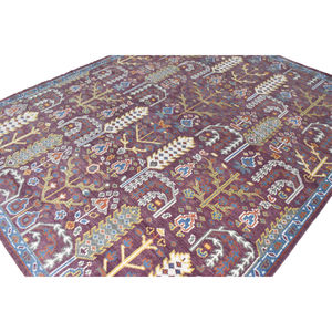 Tapis traditionnel en laine de Nouvelle-Zélande noué à la main Oushak confortable confort intérieur moderne Latex Floral ton rouille pour tapis de maison - Product Image 5