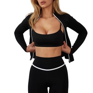 Soutien-gorge de sport sexy pour femmes grandes tailles, décolleté plongeant, fines bretelles réglables, push-up sans armatures, respirant, pour yoga et pilates - Product Image 3