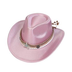 Nuevos sombreros de vaquero de cuero al aire libre para hombres de vaquero occidental personalizados Sombreros de vaquero en cuero genuino Sombreros de moda al por mayor - Product Image 6