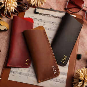 Étui à lunettes en cuir véritable personnalisé, étui à lunettes de soleil personnalisé avec initiales, fermeture magnétique, taille personnalisable, tendance - Product Image 4