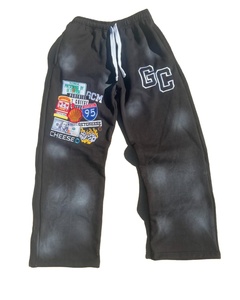 Ensemble de survêtement streetwear pour homme, sweat à capuche court à double fermeture éclair, en molleton lourd personnalisé, délavé à l'acide, décoloré par le soleil, avec strass, taille plus - Product Image 4