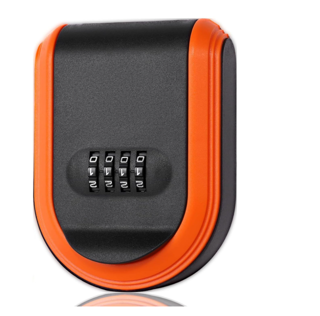 Key Storage Outdoor Wall Mount Full Plastic Strong Rotary Button Door 4 Digit Combination Key Security Lock Box Black CE