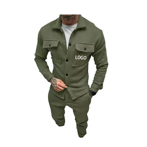 Survêtement en éponge molletonnée pour hommes avec poche sur mesure du fabricant Survêtements respirants - Product Image 5