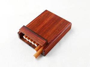 Étui à cigarettes en bois personnalisé, fait à la main, organisateur de rangement pour cigarettes en bois - Product Image 4